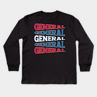 TEXT ART USA GENERAL Kids Long Sleeve T-Shirt